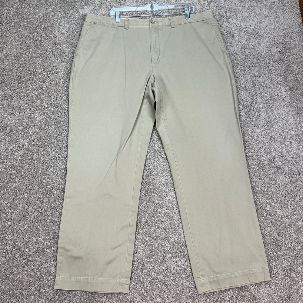 Polo Ralph Lauren Preston Pant Mens 42x32 Khaki Tan Straight Leg Flat Front Pony